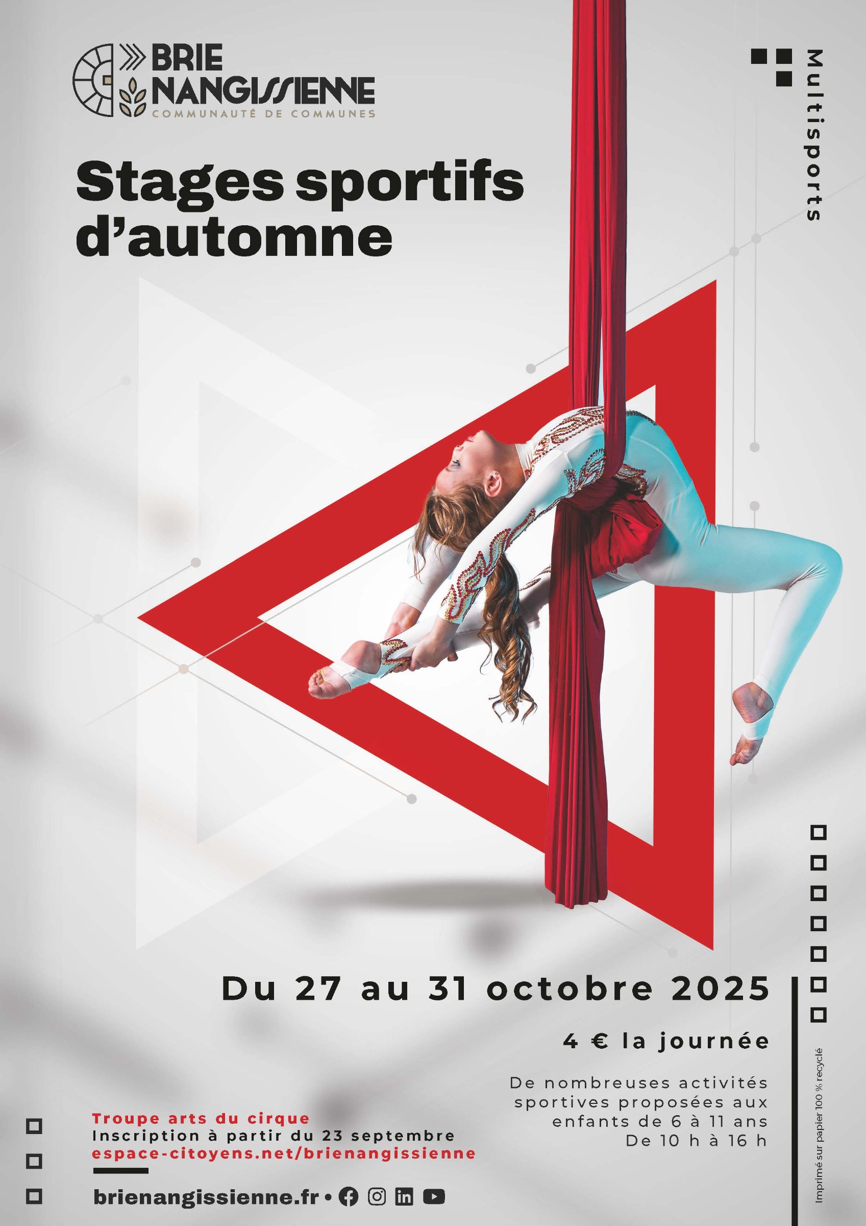 Affiche A3 Stage Multisports Ados Automne 2025