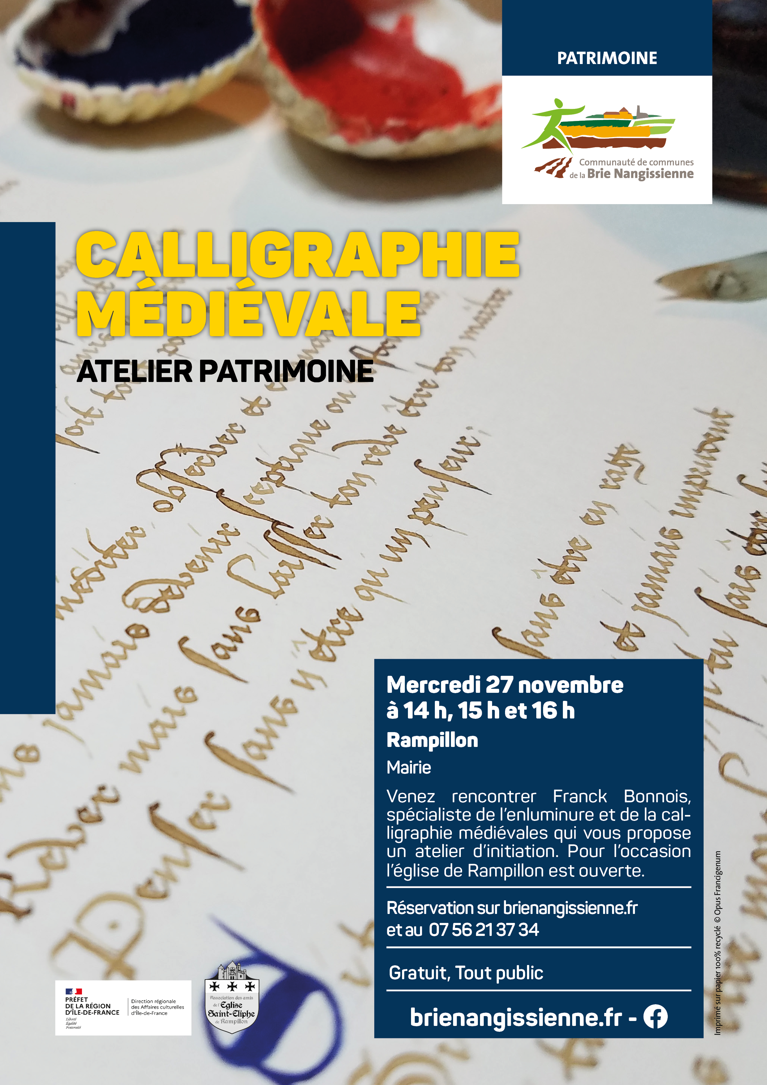 Affiche Atelier Calligraphie
