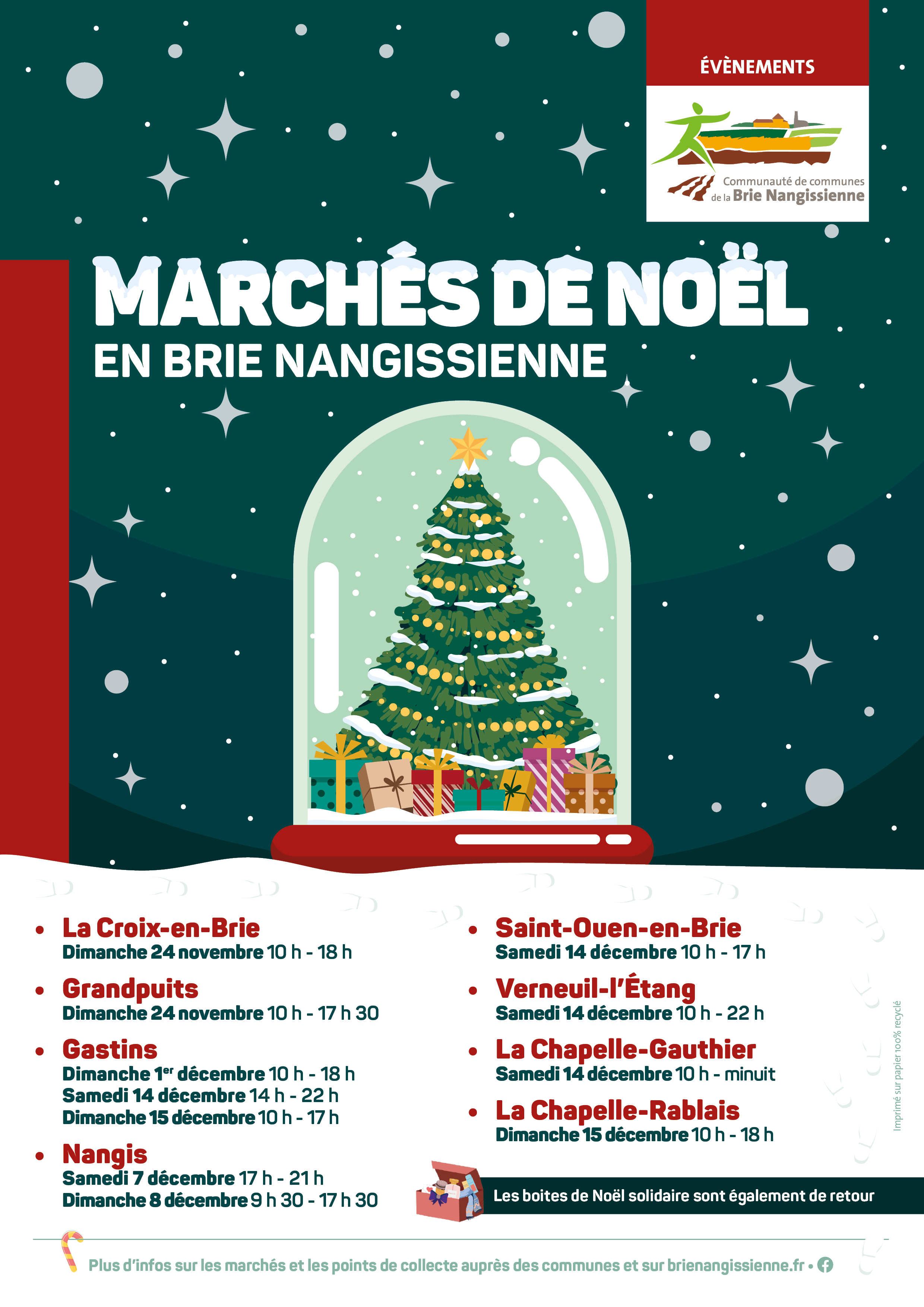 Affiche Marchés de Noël 2024