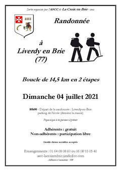 Randonnée de l'ASCC à Liverdy en Brie