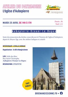 Atelier patrimoine Aubepierre - Affiche
