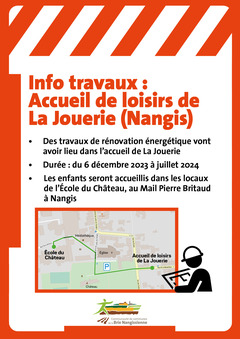 Travaux Jouerie : affiche