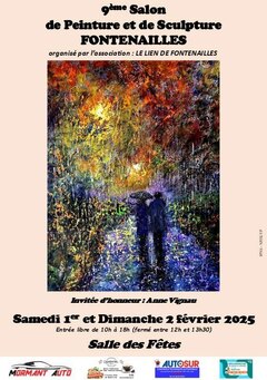 Affiche A4 - 9<sup class="typo_exposants">e</sup> Salon Peinture Sculpture Fontenailles