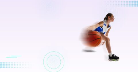 Fille ado faisant du basket